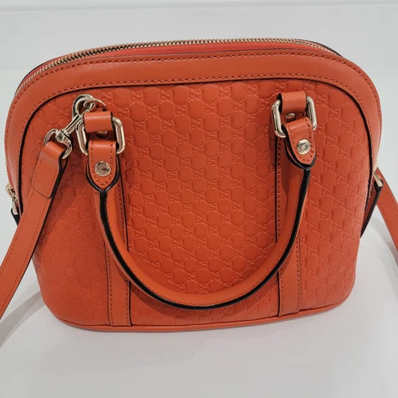 Gucci Mini Microguccissima Dome Orange Bag - Picture 10 of 12